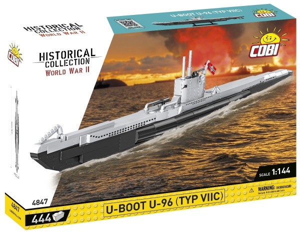 COBI Historical Collection 4847 - U-Boot U-96, World War II, 444 Bauteile