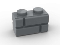 Brick, Modified 1 x 2 with Masonry Profile, Mauerstein, BrickBag mit 50 Stk - dark bluish grey Brick, Modified 1 x 2 with Masonry Profile, Mauerstein, BrickBag mit 50 Stk - dark bluish grey