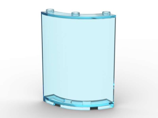 Cylinder Quarter 4 x 4 x 6 - BrickBag 20 Stk - translight blue