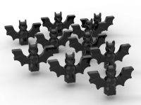 10er Pack Klemmbaustein Fledermaus Bat black 10er Pack Klemmbaustein Fledermaus Bat black