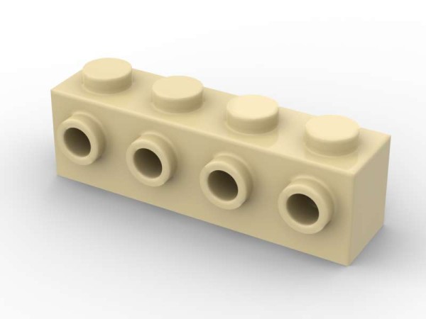 Brick, Modified 1 x 4 with Studs on Side - 30 Stk BrickBag - tan