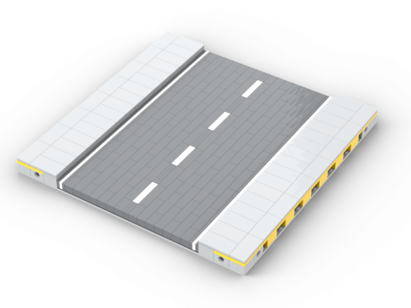 MILS Plate ROAD MODUL - Road Brickbuild - gerade