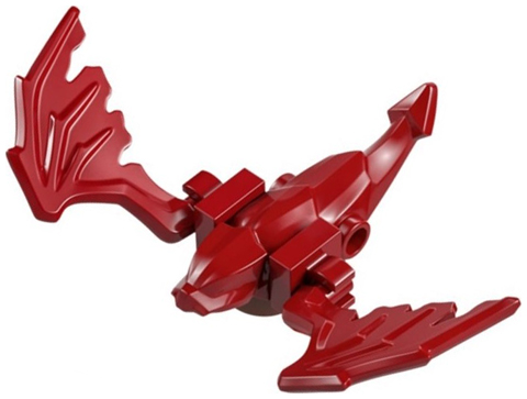 LEGO Minifigur Dragon Critter dark red