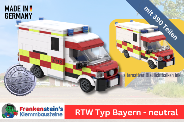 Frankensteins Bayern RTW - neutrale Ausführung - Set mit 390 Teilen