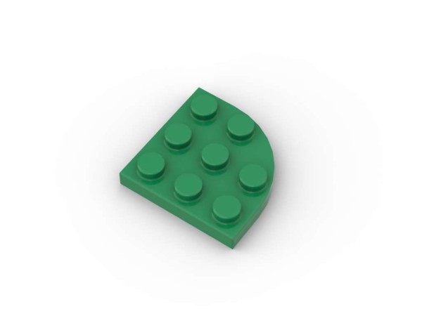Plate round 3x3 - 50 Stk BrickBag - green