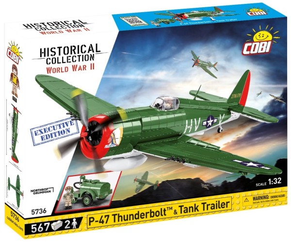 COBI 5736 1:32 P-47 Thunderbolt & Tank Trailer - Executive Edition