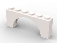 20 Skt Brick Arch 1 x 6 x 2  - white - Teilenummer 15254 20 Skt Brick Arch 1 x 6 x 2  - white - Teilenummer 15254