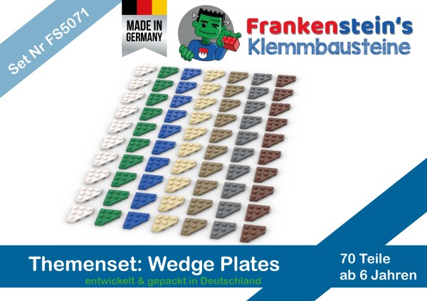 Themenset Wedge Plates 3x3 - 70 Stk - sortiert