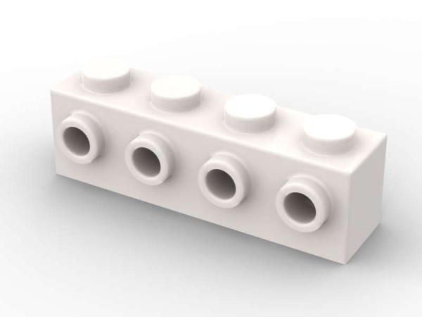 Brick, Modified 1 x 4 with Studs on Side - 30 Stk BrickBag - white