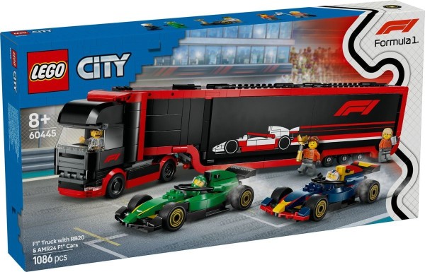 LEGO® City 60445 F1® Transporter mit RB20 & AMR24 F1® Rennautos