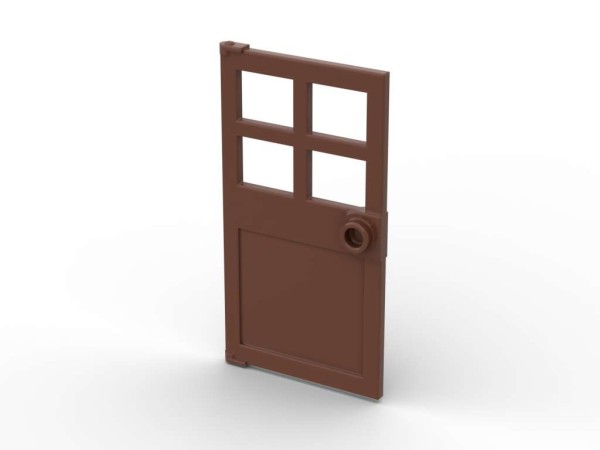 Haustür - Door with nob 4x6 - BrickBag mit 25 Stk - reddish brown