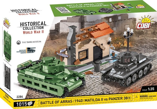 COBI Historical Collection 2284 - MATILDA II vs Panzer 38(t), 1015 Bauteile