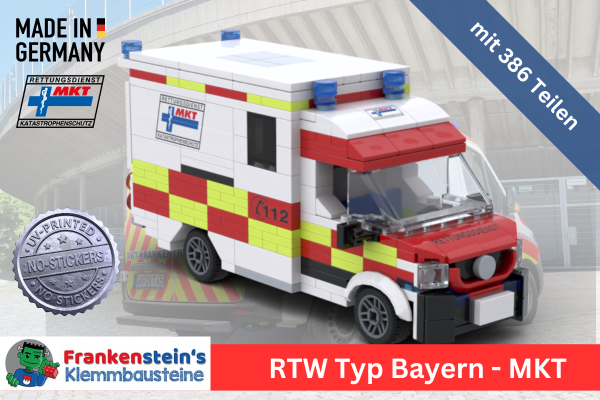 Frankensteins Bayern RTW - Design MKT Rettungsdienst- Set mit 386 Teilen