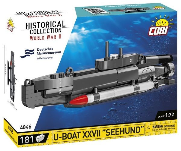 COBI 4846 - U-BOOT XXVII Seehund WWII, 181 Bauteile