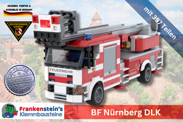 Frankensteins Drehleiter Fahrzeug mit Korb BF Nürnberg - Set mit 397 Teilen