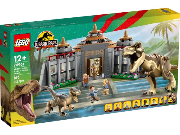 LEGO® Jurassic World 76961 Angriff des T. rex und des Raptors aufs Besucherzentrum