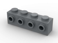 Brick, Modified 1 x 4 with Studs on Side - 30 Stk BrickBag - dark bluish grey Brick, Modified 1 x 4 with Studs on Side - 30 Stk BrickBag - dark bluish grey