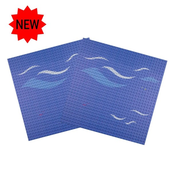 OPEN BRICKS® Bauplatte 32x32 ocean waves [Duo Pack]