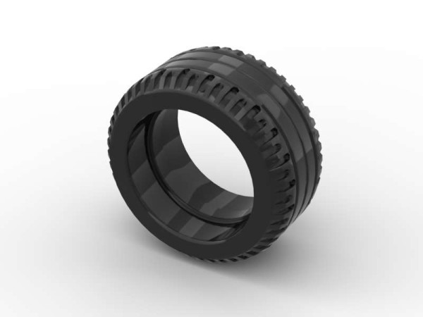 Tire - Reifen Normal Ø 21X9,9 - BrickBag 50 Stk - schwarz