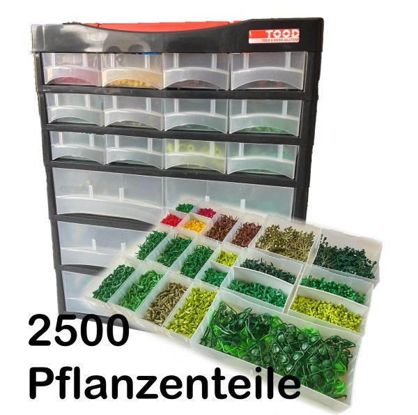 Sortimentskasten P17 - gefüllt mit 2500 Pflanzenteilen