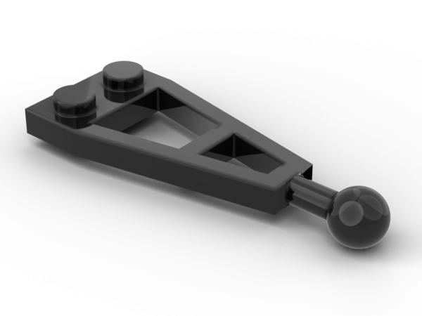 20 Stk Plate, Modified 1 x 2 with Long Tow Ball -Anhängerkupplung male - black - 2508