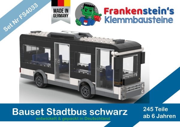 Frankensteins Stadtbus schwarz Bausatz mit 245 Teilen