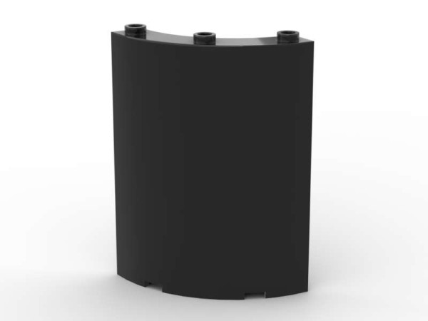 Cylinder Quarter 4 x 4 x 6 - BrickBag 20 Stk - schwarz