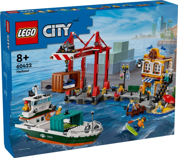 LEGO® City 60422 Hafen mit Frachtschiff