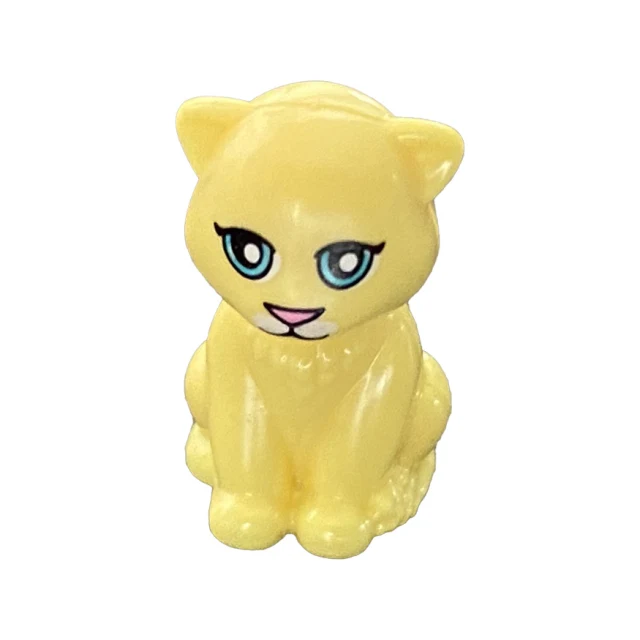 Klemmbaustein Katze gelb