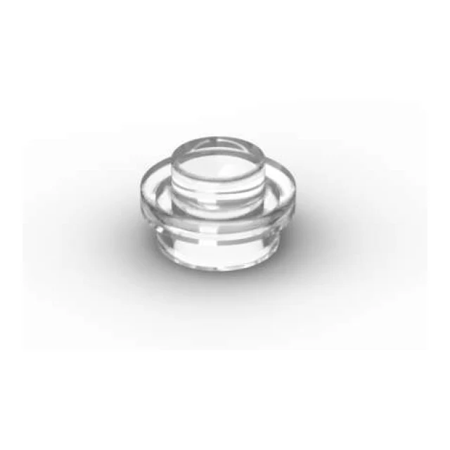 Plate round 1x1 - 200 Stk BrickBag - transclear