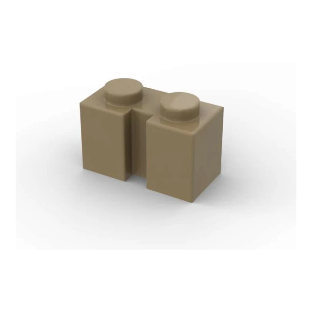 Brick 1X2 with Groove - 50 Stk BrickBag - dark tan