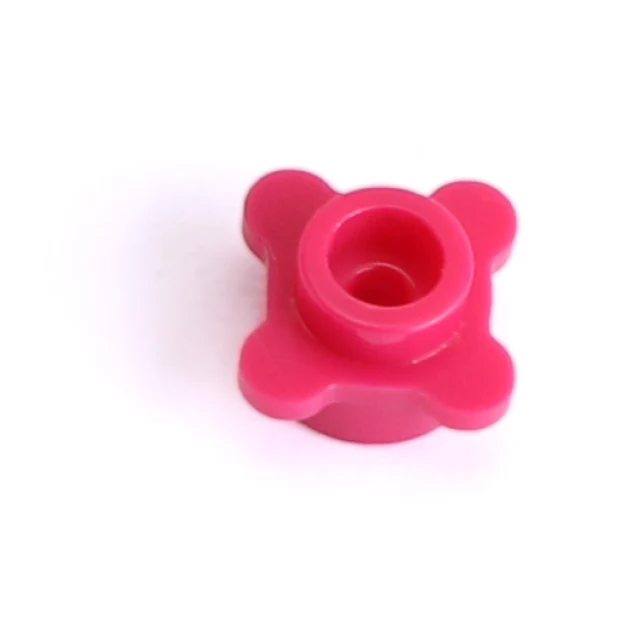 200 Stück Plant Plate, Round 1 x 1 with Flower Edge 4 Knobs magenta