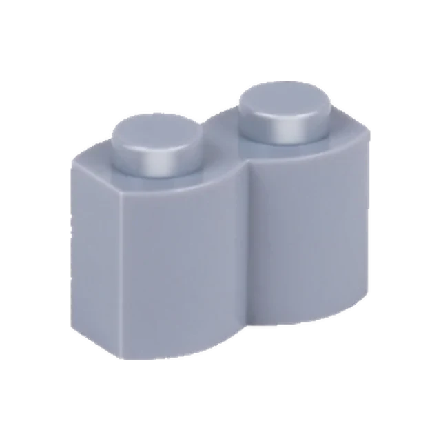 100 Stück Palisadensteine 1 x 2 palisade brick modified Farbe light bluish grey