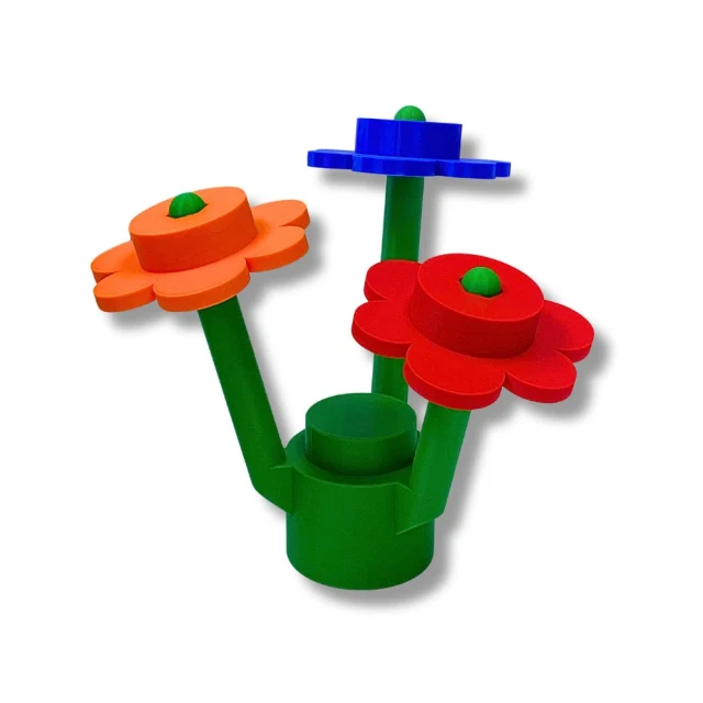 Frankensteins Jumbo Klemmbaustein Blume - 4teilig