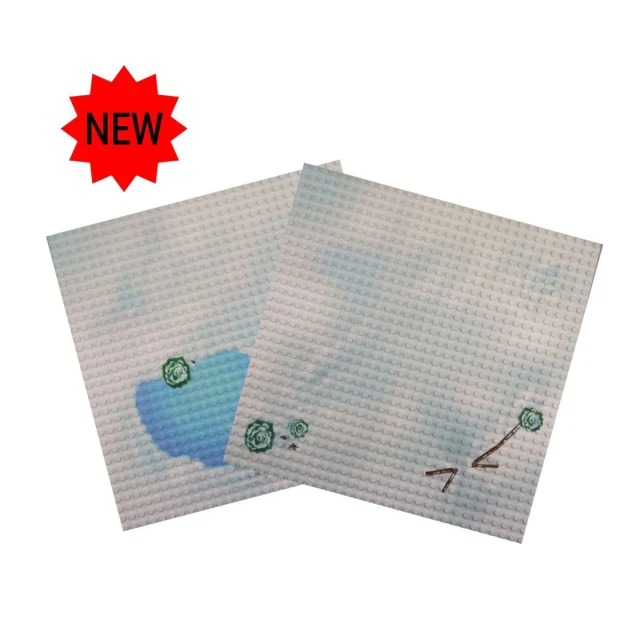 OPEN BRICKS® Bauplatte 32x32 ice & snow [Duo Pack]