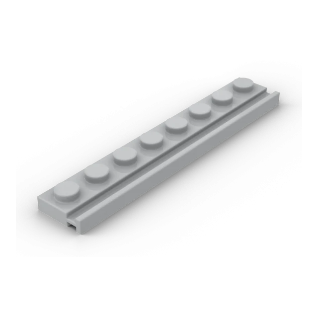 Plate, Modified 1 x 8 with Door Rail - light bluish grey - 4510