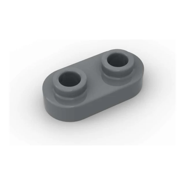 Plate, Round 1 x 2 with Open Studs - 100 Stk - dark bluish grey