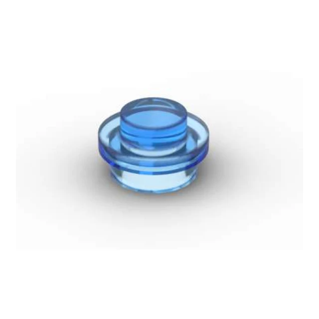 Plate round 1x1 - 200 Stk BrickBag - transdark blue