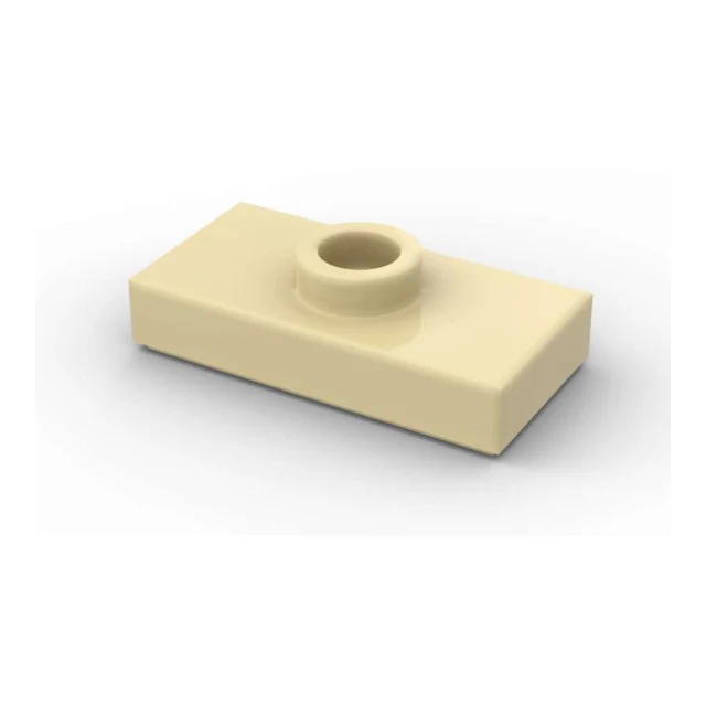 Jumper Plate 1x2 with Knob - BrickBag 100 Stk - tan