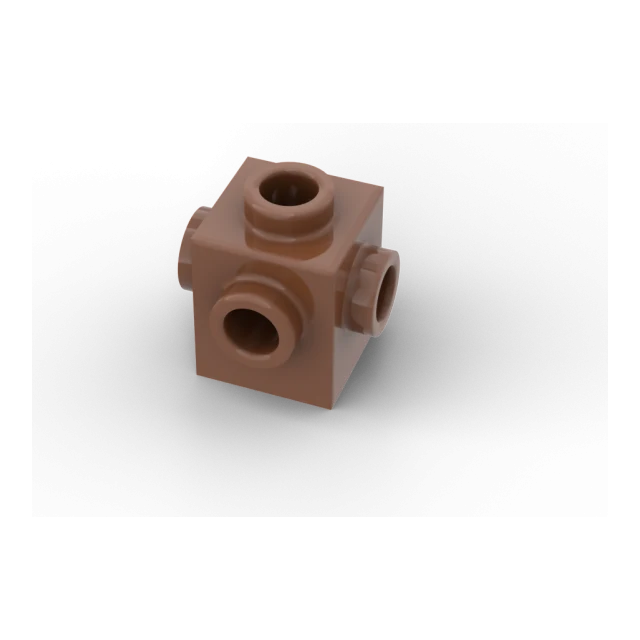 Brick, Modified 1 x 1 with Studs on 4 Sides - brown - 4733