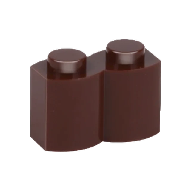100 Stück Palisadensteine 1 x 2 palisade brick modified Farbe reddish brown